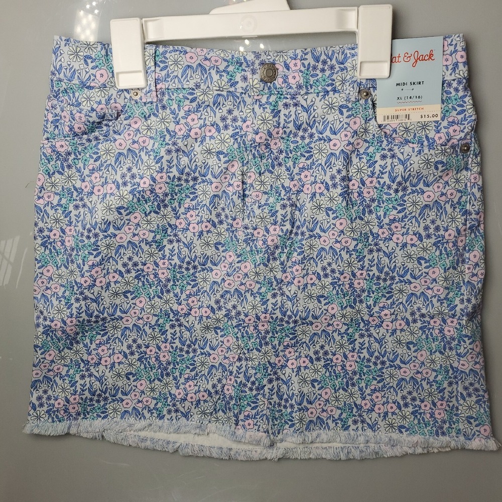 Cat & jack flower midi skirt super stretch‎ 14/16